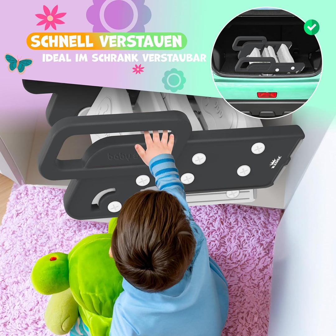 KIDIZ® Tritthocker für Kinder Trittleiter Klappbar mit 3 Stufen | Faltbarer Lern-Turm ab 18 Monaten