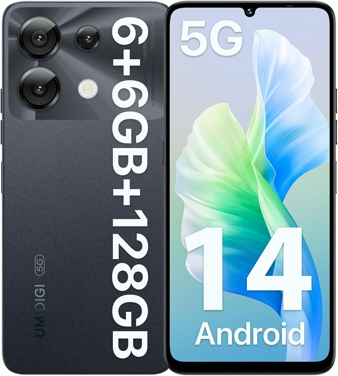 UMIDIGI G9 5G Handy, Android 14 Smartphone ohne Vertrag, 90HZ Octa-Core,12GB+128GB Smartphone,6.75"