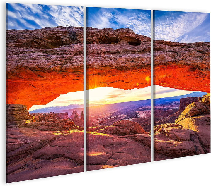 islandburner Bild auf Leinwand Sonnenaufgang Mesa Arch Im Canyonlands Nationalpark Usa Bilder Wandbi
