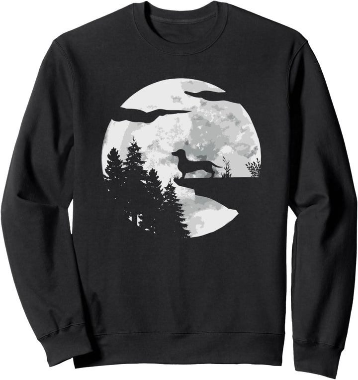 Dachshund Hund - Vollmond Wiener Dackel Sweatshirt