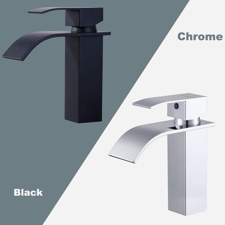 iVIGA Wasserhahn Bad, 175MM Waschtischarmatur wenig Lärm Einhandmischer Wasserfall Waschbeckenarmatu