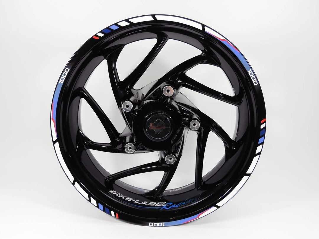 Felgenrand Aufkleber 1000 blau weiss rot kompatibel für BMW 710034