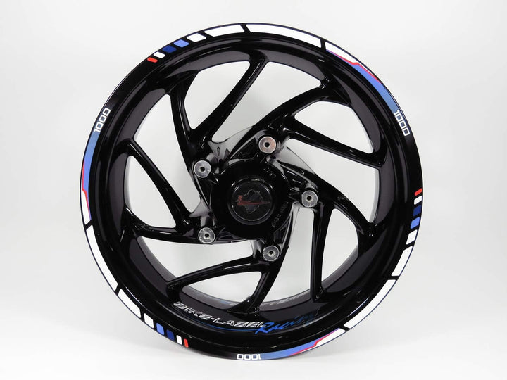 Felgenrand Aufkleber 1000 blau weiss rot kompatibel für BMW 710034