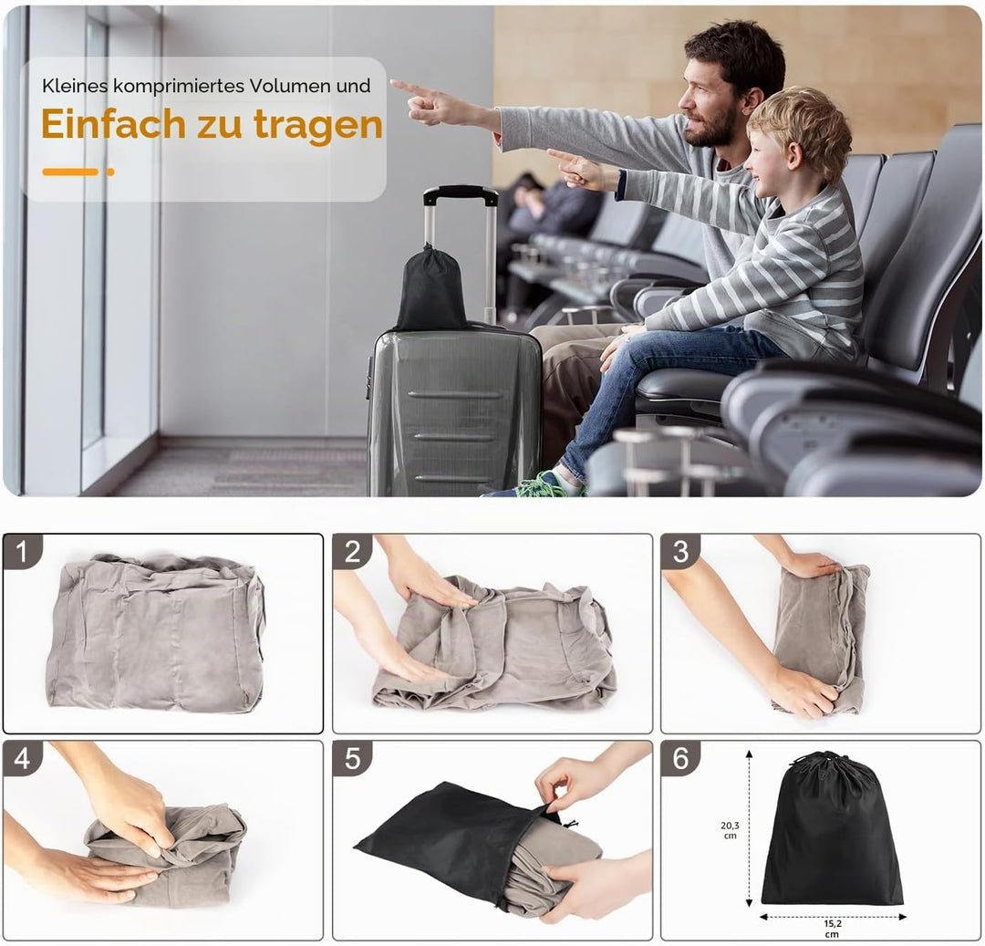 Maliton Fussstütze Flugzeug, Aufblasbare Fussstütze Kissen für Reisen Auto &amp; Zuhause &amp; Büro, Höhenve