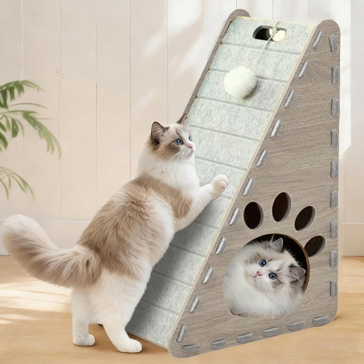 3-in-1Kratzbrett Katze, Road Kratzpads für Grosse Katzen, für Katzen Kratzen Spielen Ausruhen, Schüt