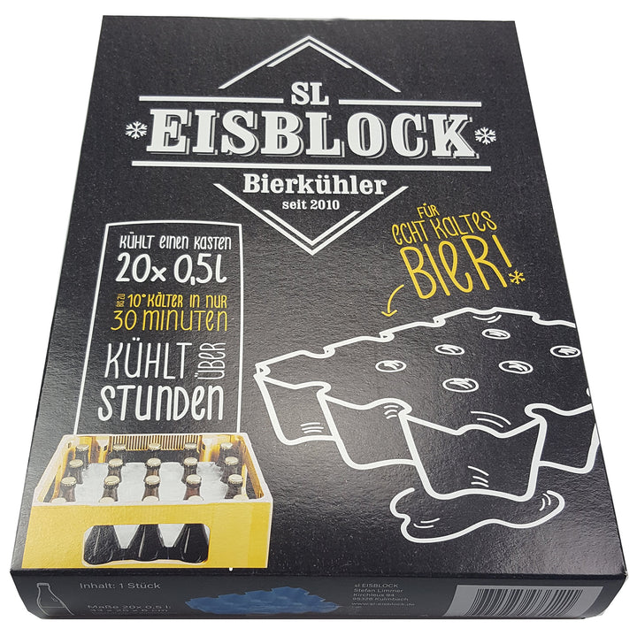 SL-Eisblock - Bierkühler, Getränkekühler 0,5 Liter Flaschen der SL-EISBLOCK Bierkastenkühler ist MAD