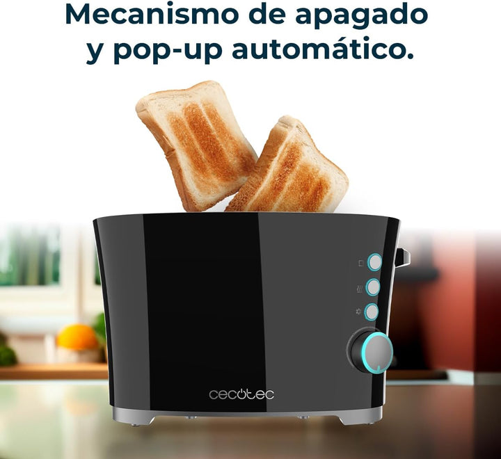 Cecotec Toaster Toast&Taste Double B, 650W Leistung, Doppel-Schlitz für 2 Toasts, Automatische Absch