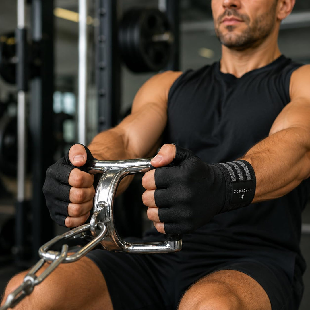 BLACKROX Trainingshandschuhe Vergleichssieger Fitness Handschuhe mit Handgelenkstütze Herren u. Dame
