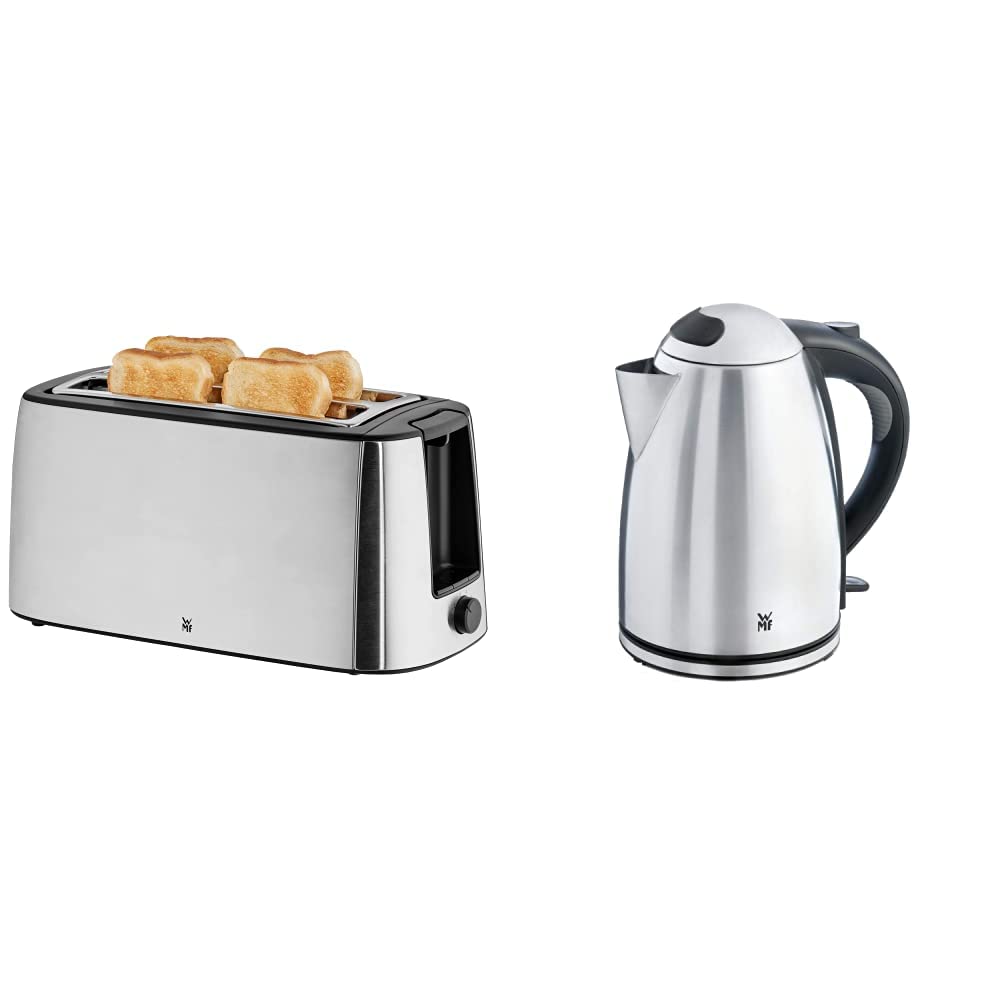 WMF Bueno Pro Toaster Langschlitz mit Brötchenaufsatz, 4 Scheiben, XXL Toast, 6 Bräunungsstufen, 155
