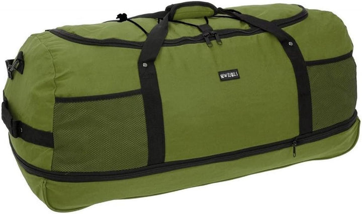 New Rebels® Rollbarer Rollable Trolley - Grosse Wochenendtasche/Sporttasche - 80x40x36cm - Reisetasc