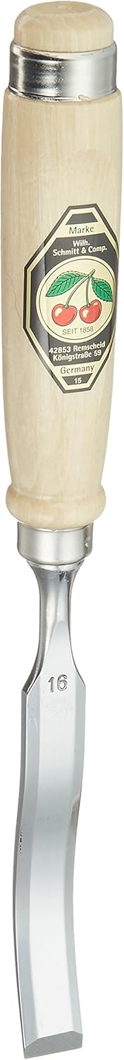 "KIRSCHEN" Werkzeuge 1051016 | S-Form-Beitel mit Weissbuchenheft, 16mm, 16mm