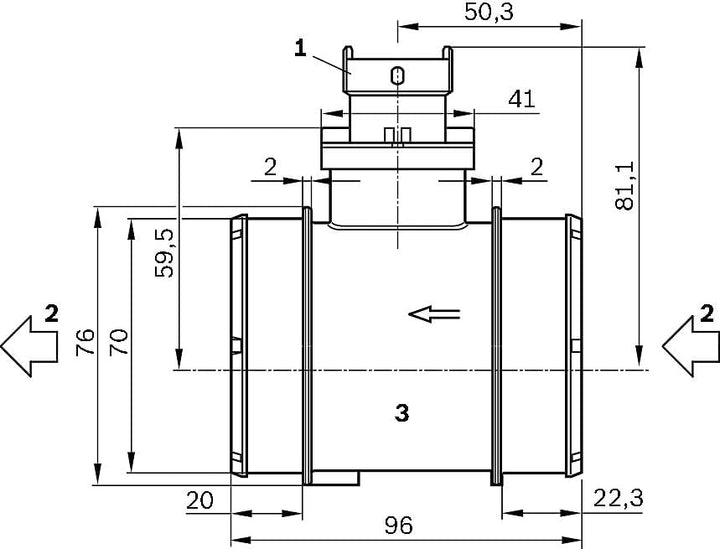 Bosch 0281006054 - Luftmassenmesser