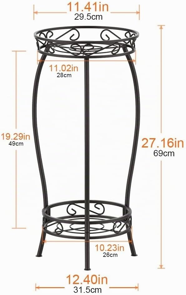 Bomclap Pflanzenständer Metall, 27 Zoll Blumenständer Pflanzenständer, 2-stufige Blumentopf Ständer