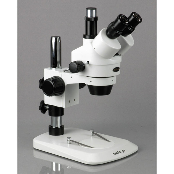 AmScope SM-1TNZ Trinokulares Industrielle Inspektion Zoom-Stereomikroskop, 3.5X-90X, Weiss