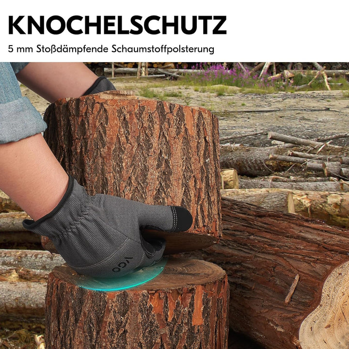 Vgo... 2 Paare Arbeitshandschuhe, Nubuklederpalmen, leicht Belastungsarbeit (NB7581) XL (2er Pack) G