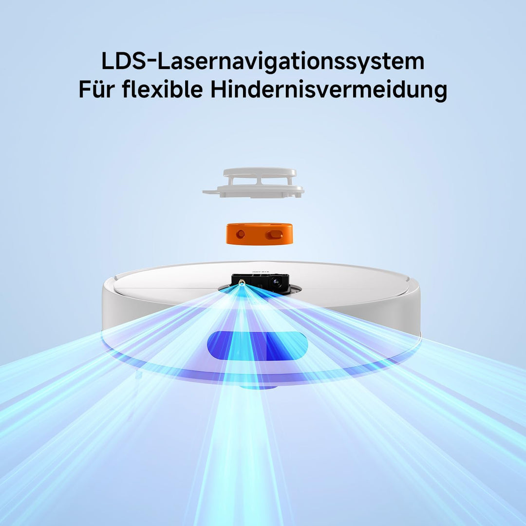 XIAOMI Robot Vacuum S40C, 2-in-1 Staubsauger und Wischer, 5000Pa Saugleistung, smarte LDS-Navigation