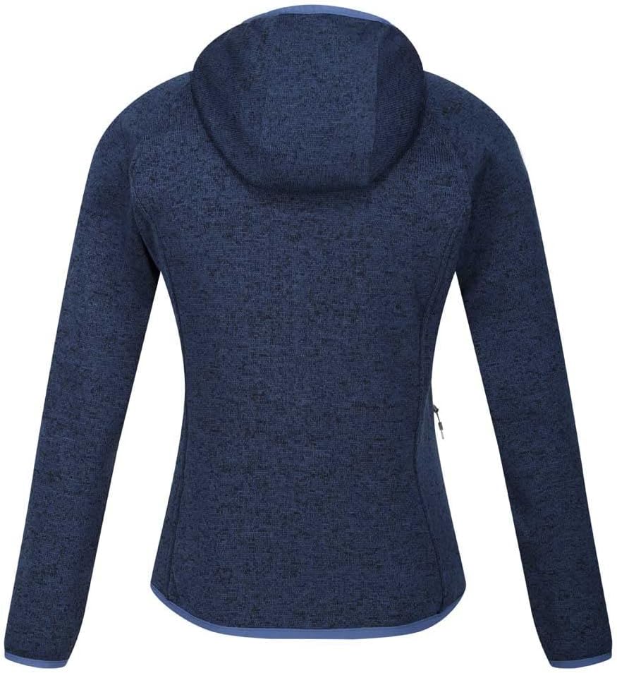 Regatta Damen Newhill Strickfkleecejacke mit Kapuze RWA597 40 dunkelblau