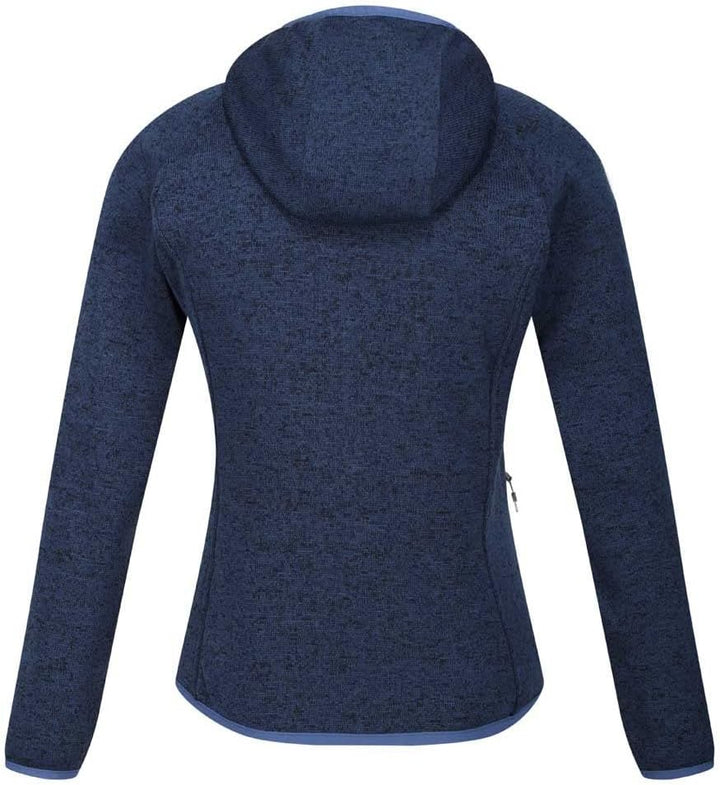 Regatta Damen Newhill Strickfkleecejacke mit Kapuze RWA597 40 dunkelblau