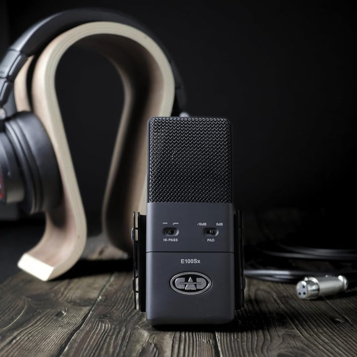 CAD Audio E100SX Superniere Kondensatormikrofon mit grosser Membran, Schwarz E100SP - Studio-Pack, E