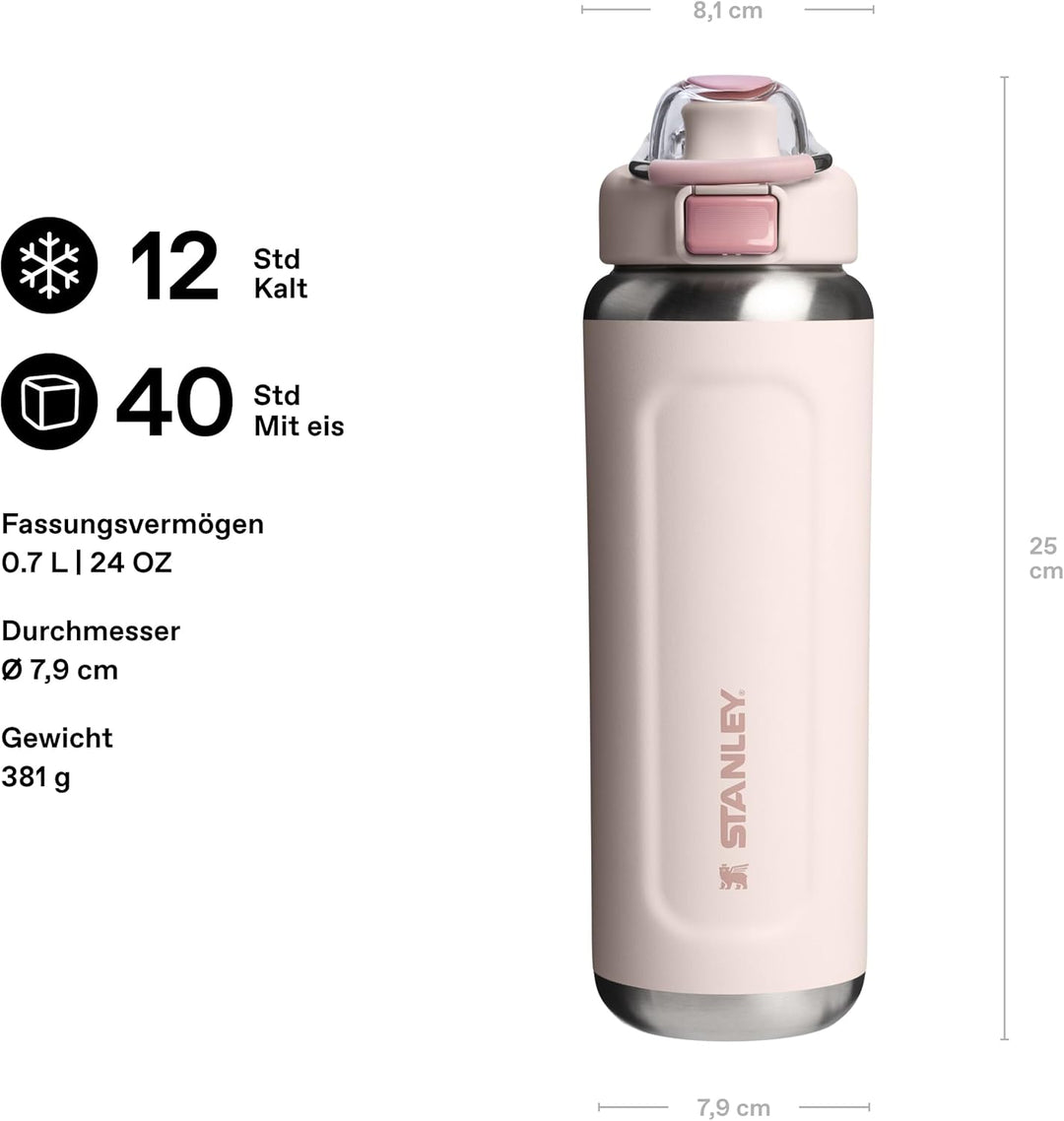 STANLEY 1913 Wellspring Bottle 0.7L - Kühlt 12 Stunden - 40 Stunden Eisgekühlt - BPA Frei Recycelter