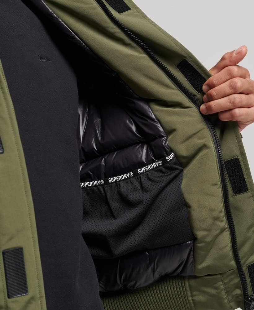 Superdry Herren Expedition Everest Bomber-Steppjacke Verwaschenes Kaki XL