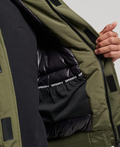 Superdry Herren Expedition Everest Bomber-Steppjacke Verwaschenes Kaki XL