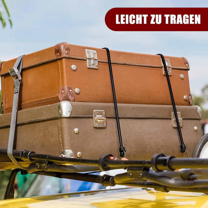 TaoTazon Spanngummi mit Haken, Expander mit Haken 12 Stück, Verschiedene Universalgrössen Gepäckspan