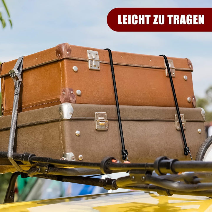 TaoTazon Spanngummi mit Haken, Expander mit Haken 24 Stück, Verschiedene Universalgrössen Gepäckspan
