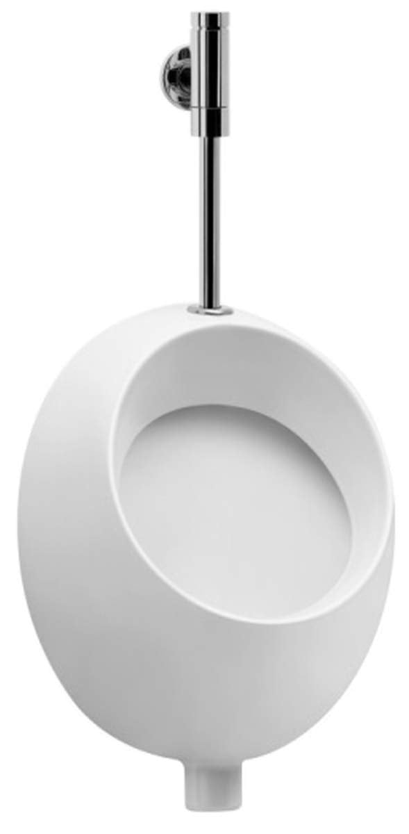 VBChome- Set: Urinal Zulauf Oben Weiss Modern Hochwertig Keramik Pinkelbecken senkrecht Pissoir Pico