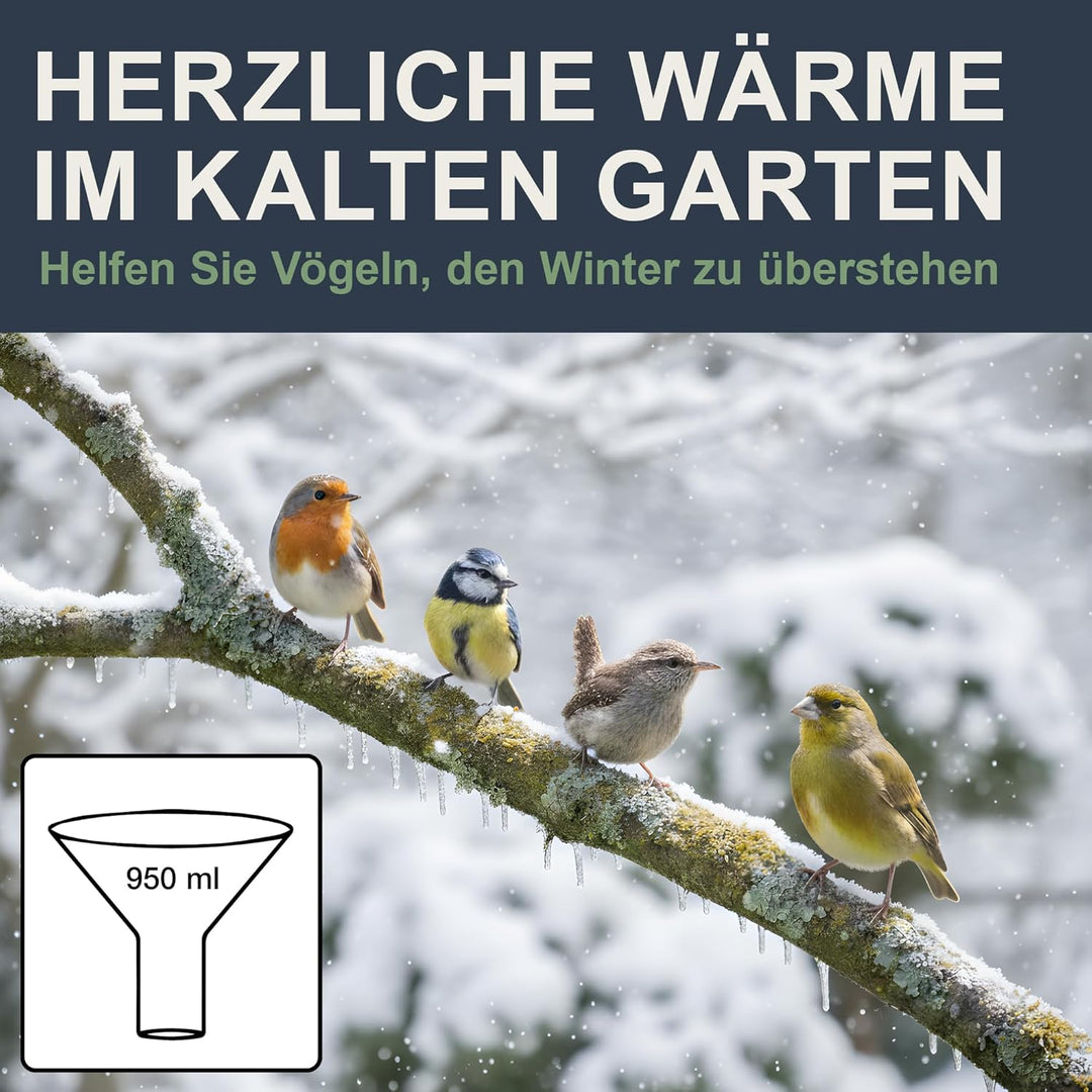 SWISSINNO SMART Birds CHUR Vogelfutterspender Anthrazit aus Aluminium Hängender Saatspender eichhörn
