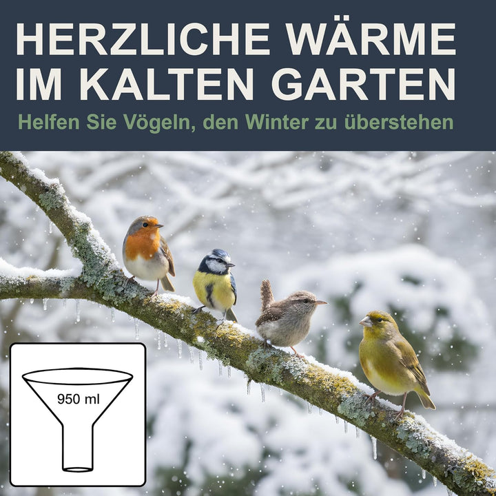 SWISSINNO SMART Birds CHUR Vogelfutterspender Anthrazit aus Aluminium Hängender Saatspender eichhörn