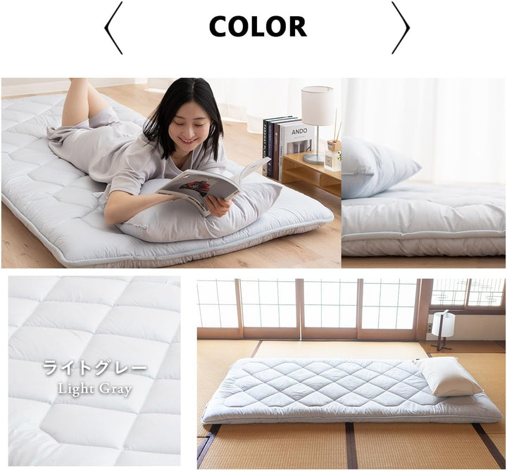 EMOOR Japanische Futon Matratze Anti-Absacken 90 x 200 cm Hergestellt in Japan Baumwolle Chip-Schaum