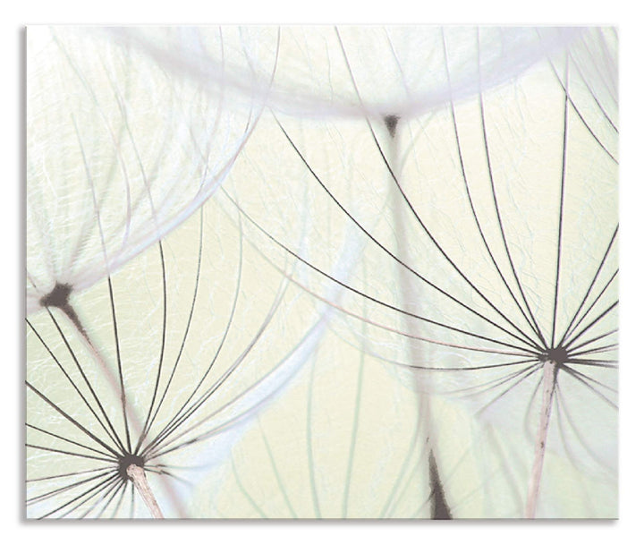 ARTland Spritzschutz Küche aus Alu für Herd Spüle 60x50 cm (BxH) Küchenrückwand mit Motiv Blume Pust