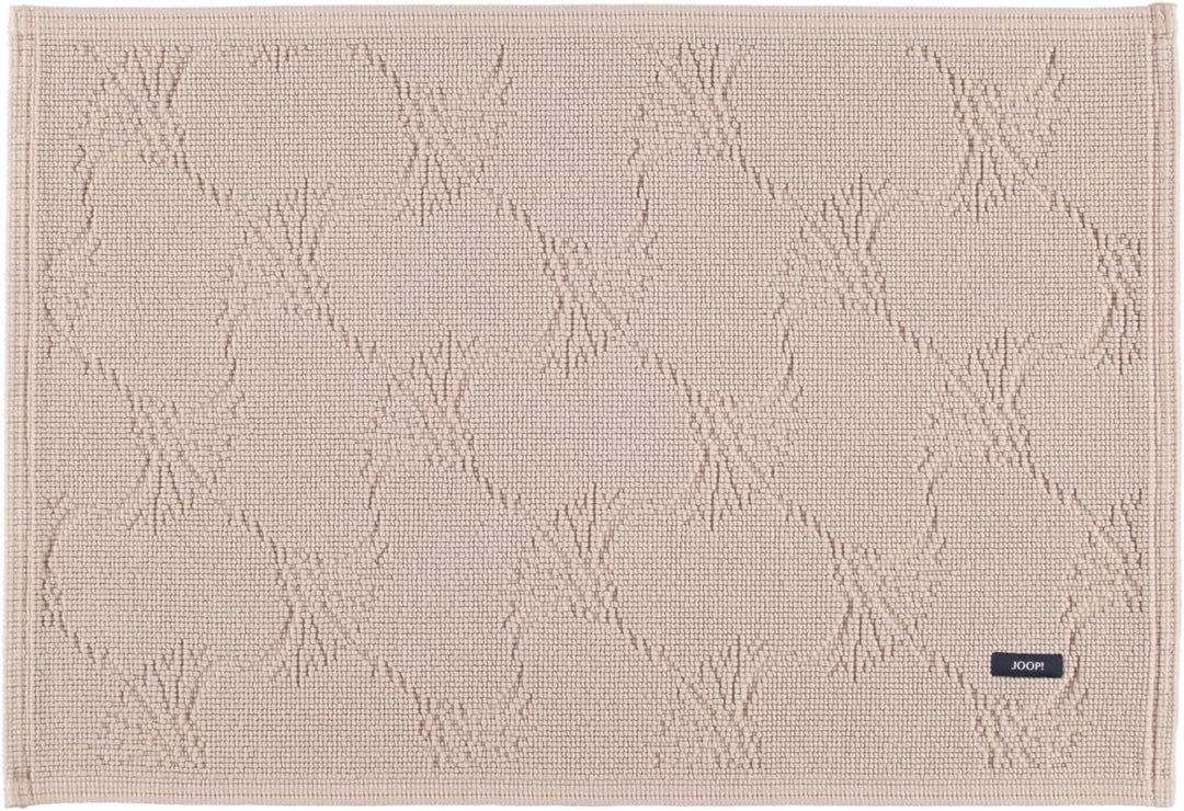 Joop! Badteppich New Cornflower 60 x 90 cm Farbe Sand 100% Baumwolle Florhöhe 6 mm Form eckig edle O