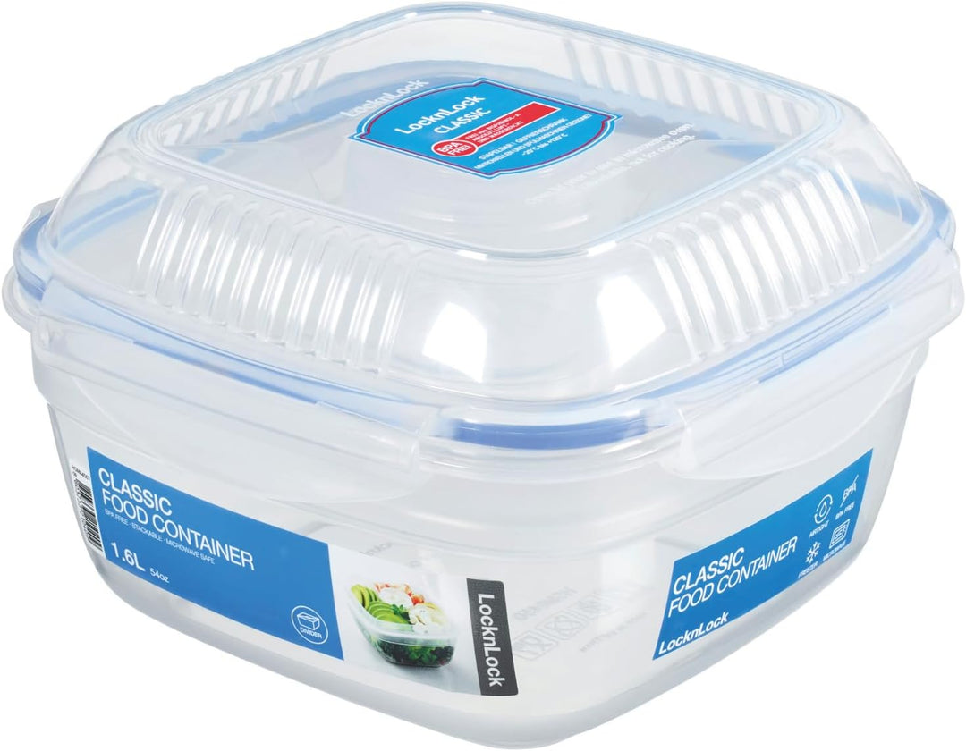 Lock & Lock Salat-to-go Brotdose aus Kunststoff – Salat Lunchbox mit Topping Einsatz und Dressing Be