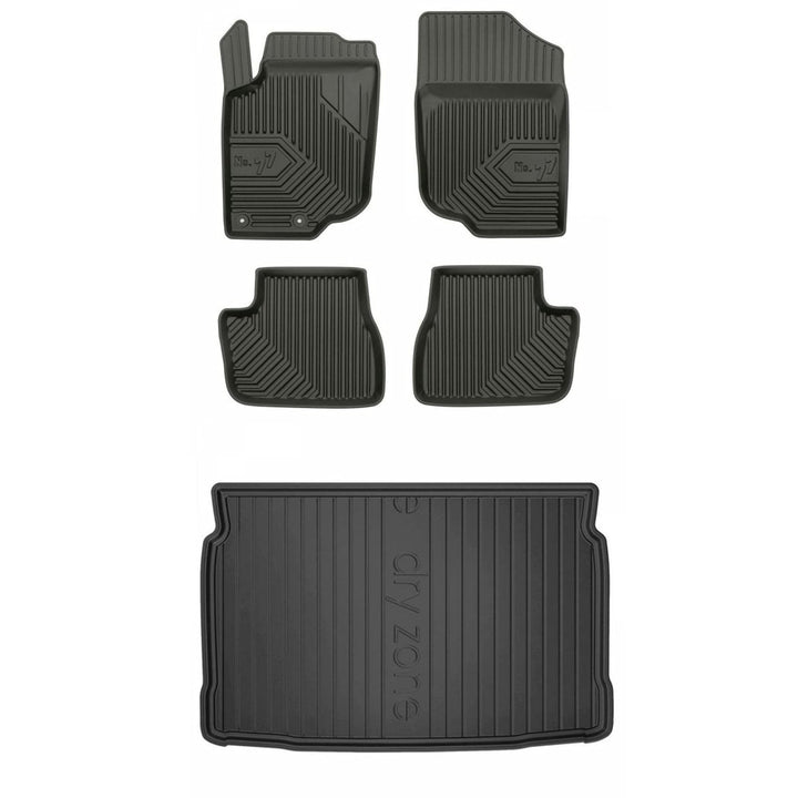 Satz Fussmatten und Gummimatte für Peugeot 207 2006-2012