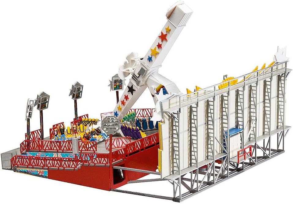 FALLER Fahrgeschäft Salto Mortale Modellbausatz mit 365 Einzelteilen 257 x 254 x 167mm I Modelleisen