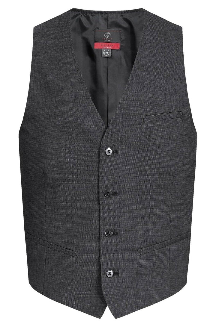 GREIFF Modern WITH 37.5 Herren Weste Regular 44 Schwarz PINPOINT, 44 Schwarz PINPOINT