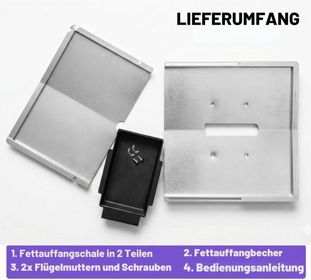 Outdoor Bazaar Ersatz-Fettwanne Set für Grill-Modelle von Nexgrill, Dyna Glo, Kenmore, Backyard Gril