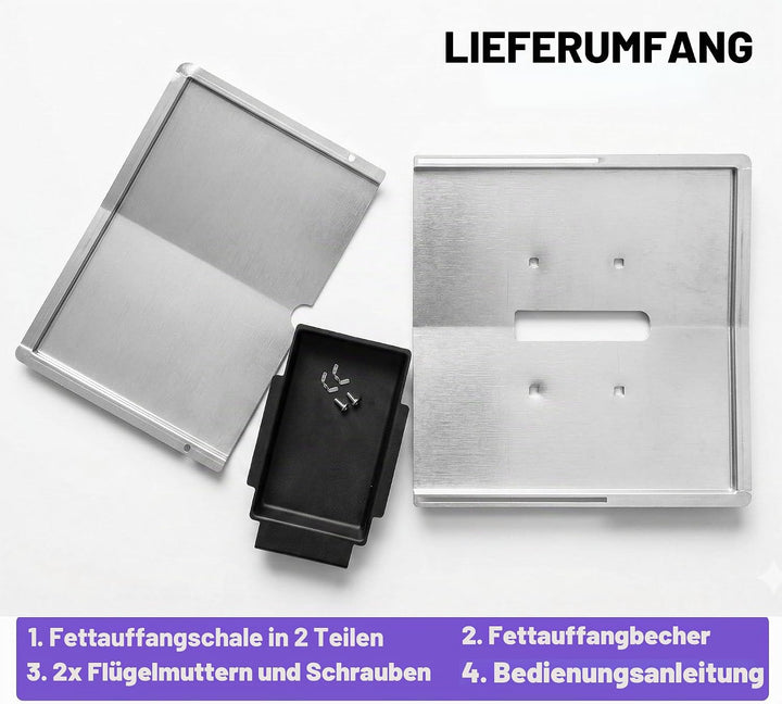 Outdoor Bazaar Ersatz-Fettwanne Set für Grill-Modelle von Nexgrill, Dyna Glo, Kenmore, Backyard Gril