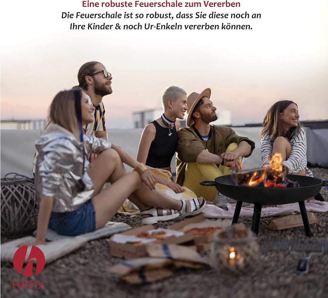 HAFIX® Feuerschale, Feuerkorb, Feuerschalen für Garten, Feuerstelle Outdoor, Feuerschale, Feuertonne