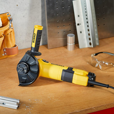 DeWalt Winkelschleifer (1500 Watt, 125 mm mit Drehzahlelektronik, mit Sanftanlauf und Nullspannungss