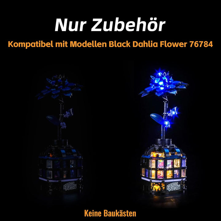 Led Licht Set Kompatibel mit Lego 76784 Black Dahlia Flower (Kein Modell), Dekorationsbeleuchtungsse