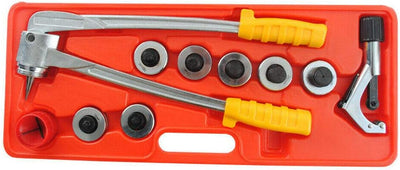 Futchoy 10-28mm Rohrexpander Aufweitzange Rohraufweiter Set mit Rohrabschneider und 7 Aufweitköpfe,