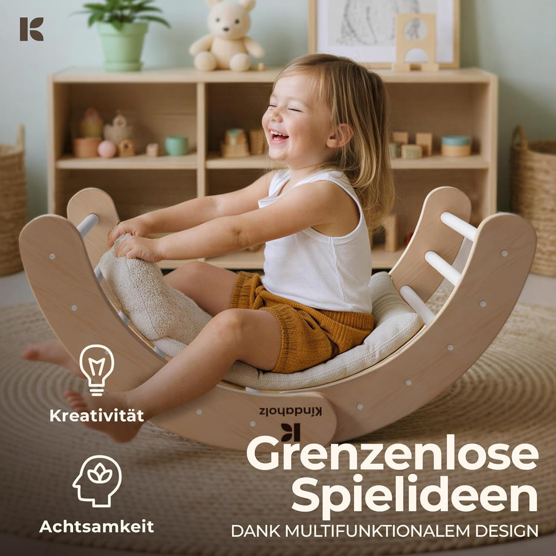 5in1 Kletterbogen mit vielseitiger 2-in-1-Rutsche mit Sicherheitsbändern, Klettergerüst Indoor-Spiel