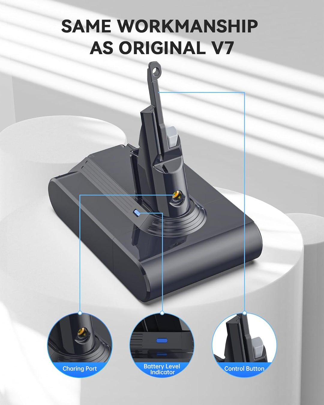 Morpilot Akku für Dyson V7 SV11 Animal Motorhead Pro Trigger Fluffy Matress Car+Boat Staubsauger mit