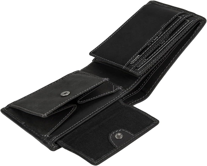 Greenburry Vintage Black Geldbörse Leder 12 cm