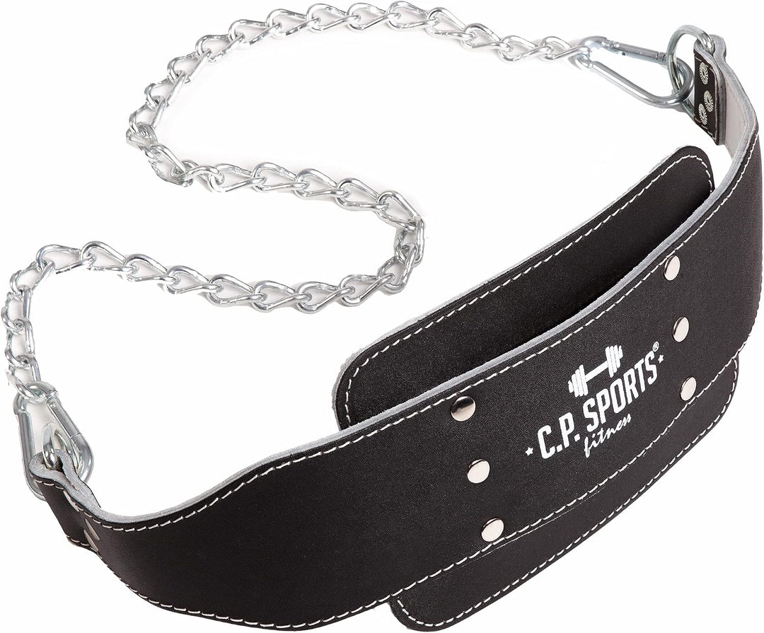 C.P. Sports Trainings Dip Gürtel Leder Gepolstert, Schwarz und braun, Schwarz