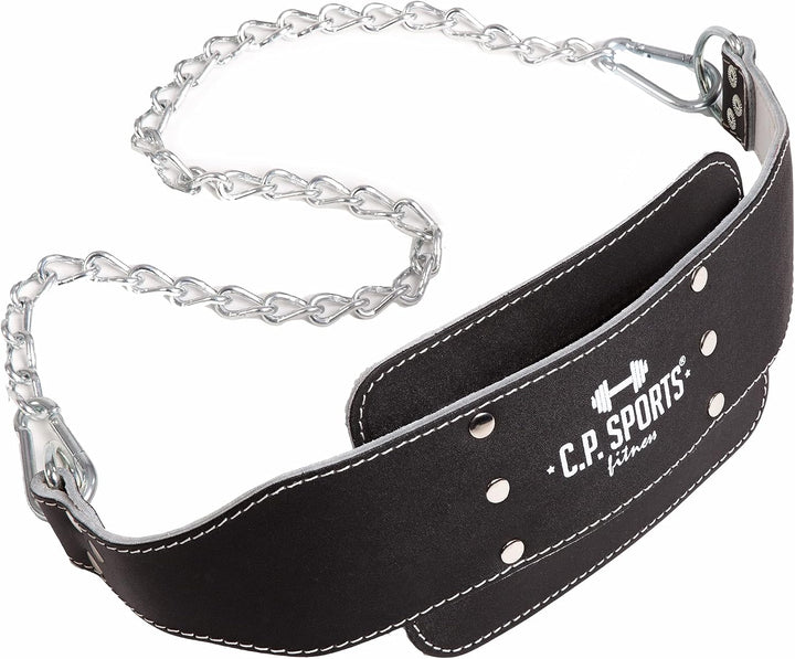 C.P. Sports Trainings Dip Gürtel Leder Gepolstert, Schwarz und braun, Schwarz