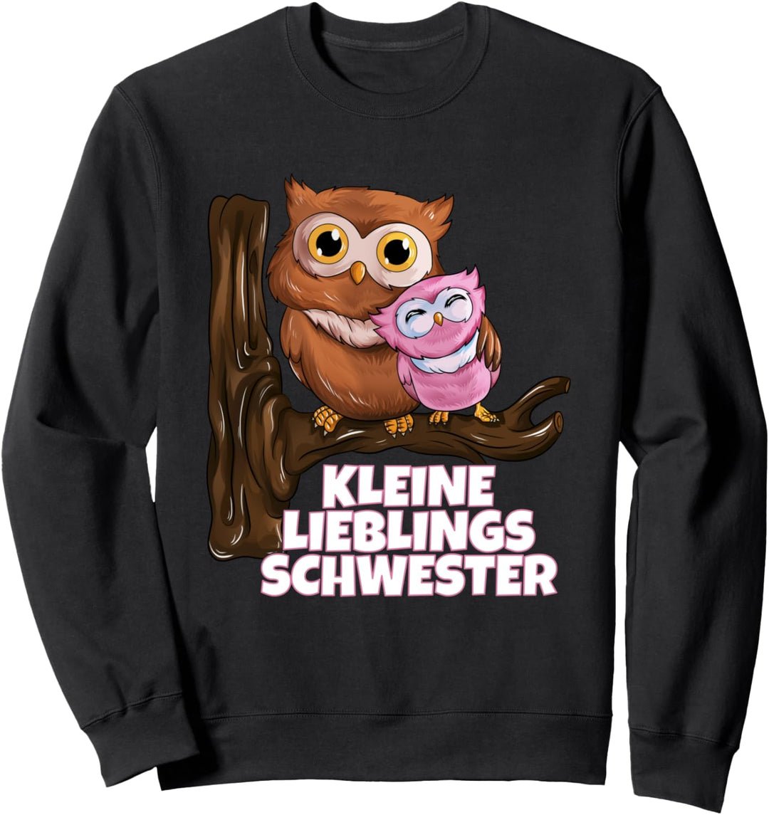 Geschwister Kinder Eule Schwester kleine Lieblingsschwester Sweatshirt